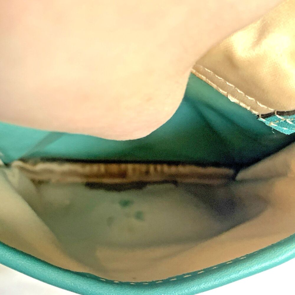 Coach Legacy 65th Anniversary Double Turnlock Satchel Teal Blue F13371 AS IS - Picture 15 of 16